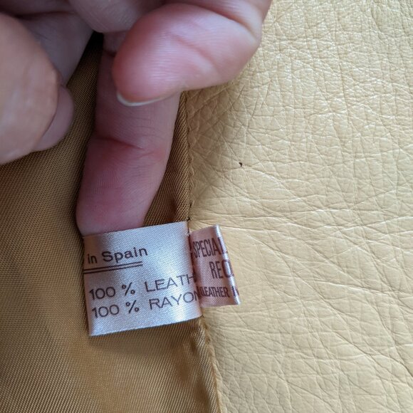 Leda Spain by Gropper Vintage 70s Soft Leather Belted Trench Coat / Jacket - S/M - Picture 9 of 12